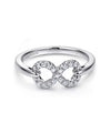 Sterling Silver White Sapphire Infinity Ring