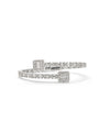 14K White Gold Diamond Bangle