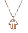 14K Rose Gold Diamond Pendant