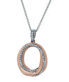 Simon G. - 18K White and Rose Gold Diamond Pendant