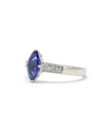 Platinum Diamond and Sapphire Ring