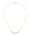 14K Yellow-White Gold Twisted Rope Oval Link Necklace with Diamond Connectors