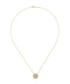 18 inch 14K Yellow Gold Cushion Shape Diamond Pavé Pendant Necklace