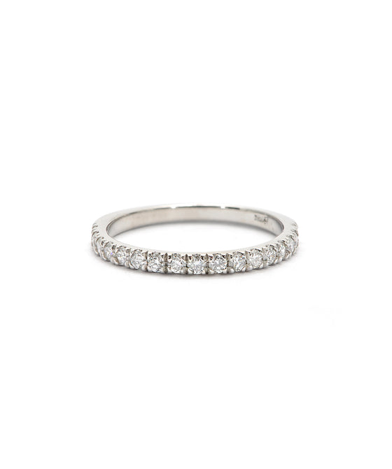 14K White Gold Lab Diamond Anniversary Band