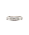 14K White Gold Two Row Diamond Band