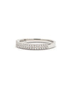 14K White Gold Two Row Diamond Band