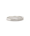 14K White Gold Two Row Diamond Band