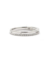 14K White Gold and Diamond Band