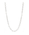Rhodium Plated Sterling Silver Pearl Necklace