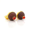 Antique Solid 18K Yellow Gold Carnelian Cufflinks by HEDY MARTINELLI 8.8g W/ Box -  Estate Jewelry