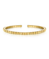 14K Yellow Gold Textured Open Bangle