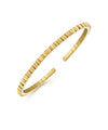 14K Yellow Gold Textured Open Bangle