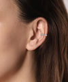 14K White Gold Single Diamond Ear Cuff