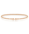 Split 14K Rose Gold Beaded Bujukan Bangle