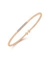 14K Rose Gold Bujukan Bead Cuff Bracelet with Diamonds