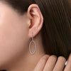 925 Sterling Silver White Sapphire And Beaded Drop Earrings