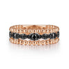 14K White-Rose Gold Black Diamond Bujukan Ring