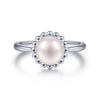 925 Sterling Silver Bujukan Frame Pearl Ring