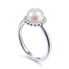 925 Sterling Silver Bujukan Frame Pearl Ring