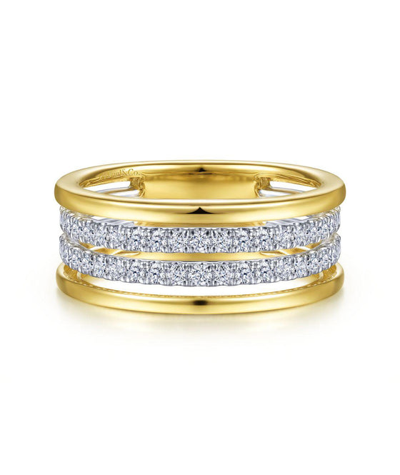 14K White-Yellow Gold Diamond Ring