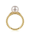 14K Yellow Gold Diamond and Pearl Bujukan Ring