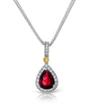 Simon G.- 18K White and Yellow Gold Ruby and Diamond Pendant