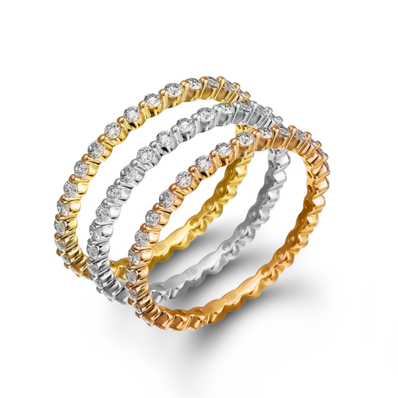 Zeghani - 14K Rose Gold Eternity Band