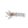 Solid 18K White Gold Natural Diamond 0.50CTTW Mounting 4.9g Size 4.75 -  Estate Jewelry